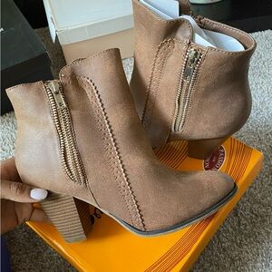 Brown booties
